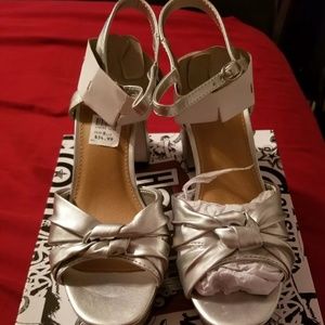 Brash womens silver shoes